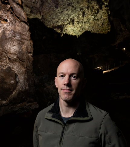 Professor Dominic Stratford, research permit holder at the Wits Sterkfontein Caves